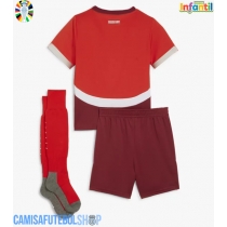 Camisa de time de futebol Suíça Replicas 1º Equipamento Infantil Europeu 2024 Manga Curta (+ Calças curtas)